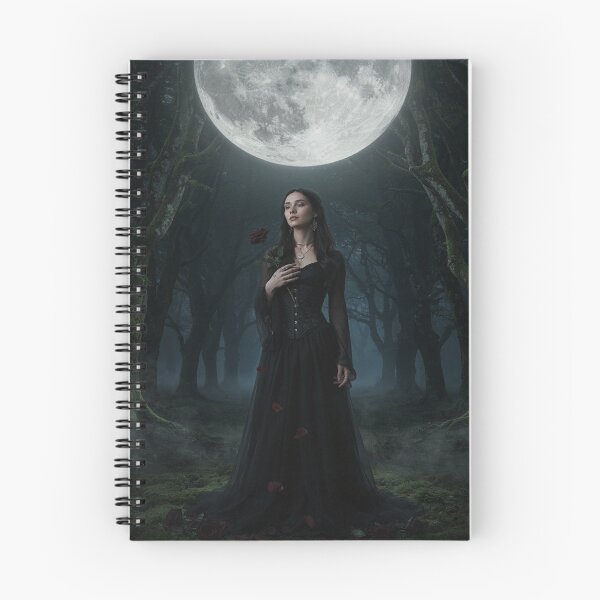 Item preview, Gothic Moon Priestess in an Enchanted Forest designed and sold by JanjjaSoulInk.