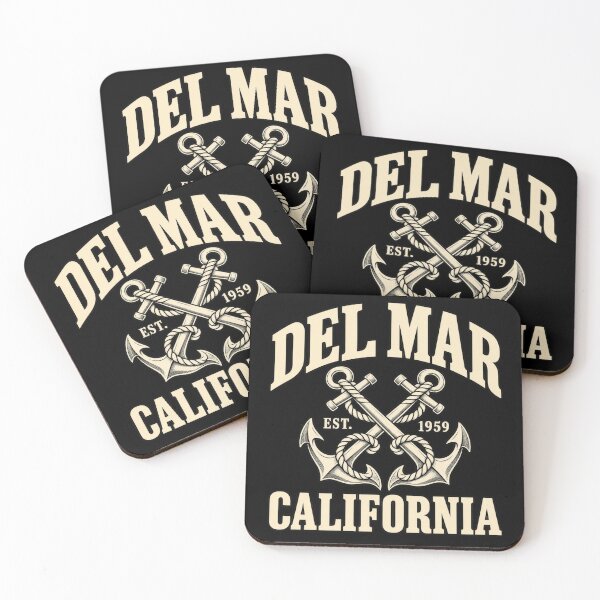 Item preview, Del Mar California Vintage Crossed Boat Anchor Design T-Shirt – Coastal California Gift, Nautical Graphic designed and sold by Trendably.