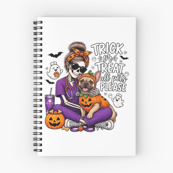 Item preview, Trick Or Treat All Pets Please French Bulldog Skeleton Vet Tech Nurse Halloween designed and sold by Moad Fahim.