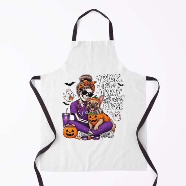 Item preview, Trick Or Treat All Pets Please French Bulldog Skeleton Vet Tech Nurse Halloween designed and sold by Moad Fahim.