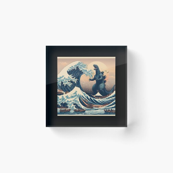 Item preview, Godzila Kanagawa Wave designed and sold by ShaniGalloway.