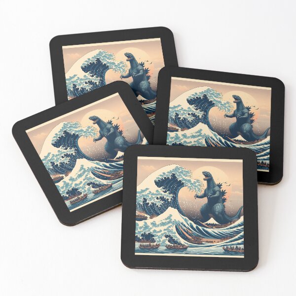 Item preview, Godzila Kanagawa Wave designed and sold by ShaniGalloway.