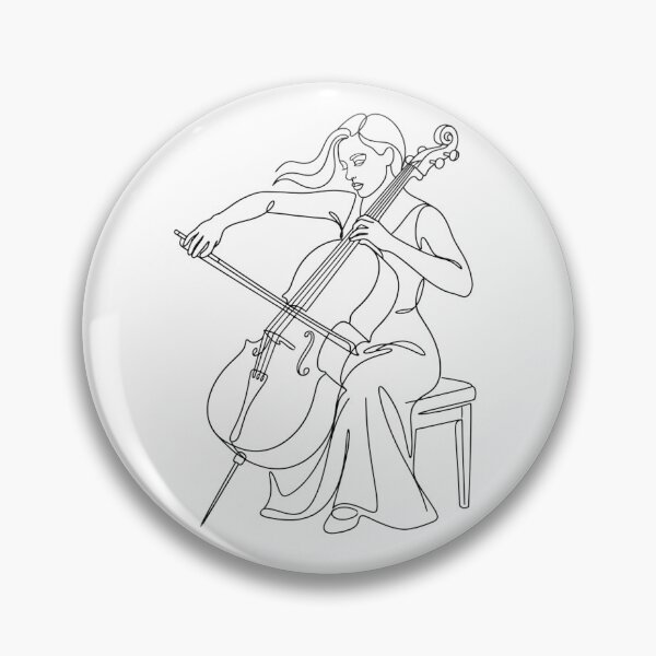 Item preview, Female Cellist Line Art – Minimalist Cello Music Design designed and sold by Nubian Style.