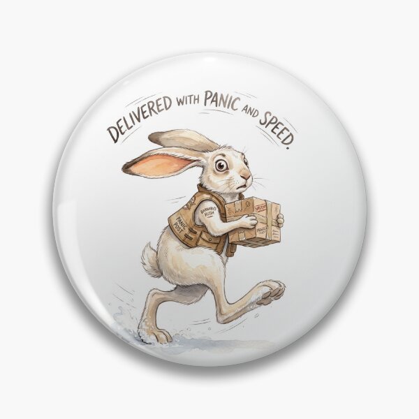 Item preview, Panic Delivery Hare designed and sold by Tiffany Roy.