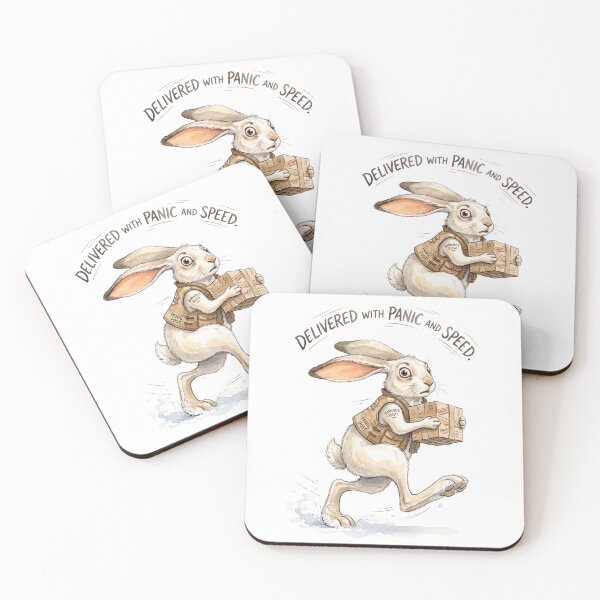 Item preview, Panic Delivery Hare designed and sold by Tiffany Roy.