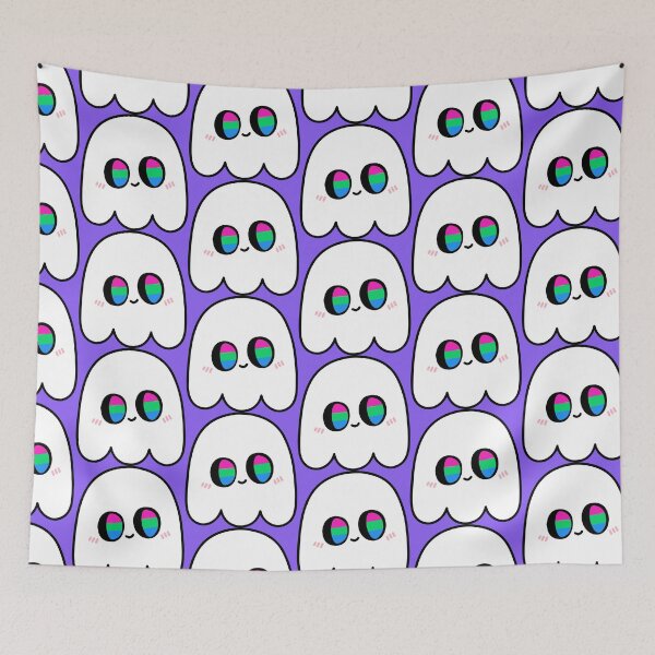 Item preview, Kawaii Polysexual Ghost – LGBTQ Halloween designed and sold by Cannaxes Studio.