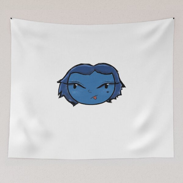 Item preview, Cheeky Blue Face Sticking Out Tongue – Sassy Kawaii Art designed and sold by davidmalec.