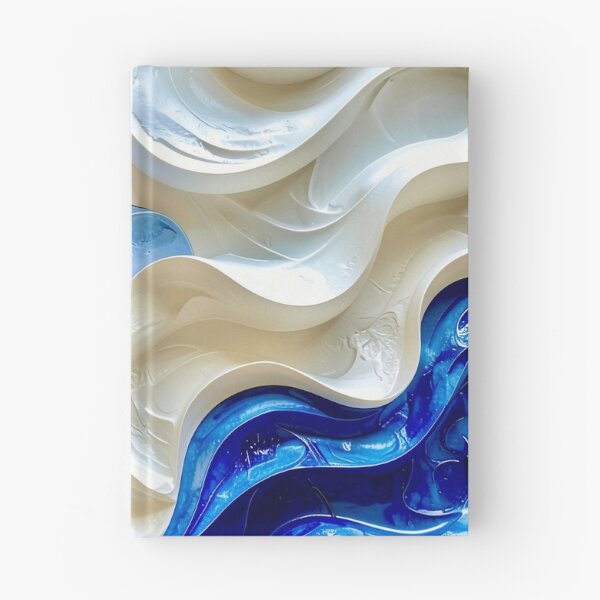 Item preview, Sculptural Sapphire and Cream Geometric Relief designed and sold by Vicky Brago-Mitchell®.