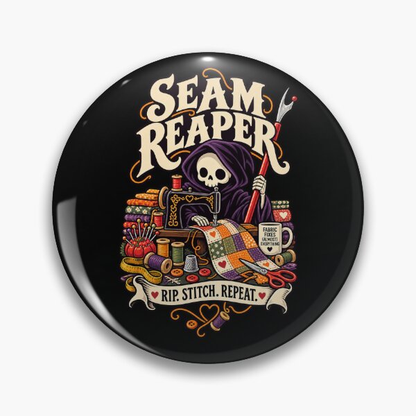 Item preview, Seam Reaper Funny Sewing Quilting Seam Ripper designed and sold by Ridaelb.