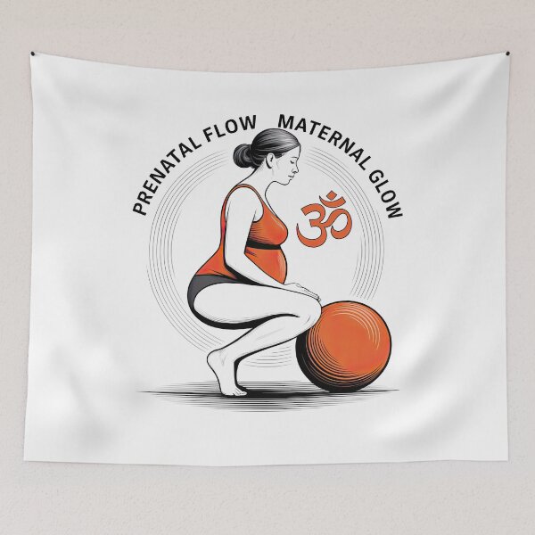 Item preview, Prenatal Flow Maternal Glow Squat Pose Yoga designed and sold by 108stillness.