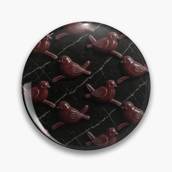 Item preview, Embossed Ceramic Birds on Black Marble - Vintage Gothic Wall Art designed and sold by Breezes-of-Ida.