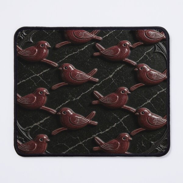 Item preview, Embossed Ceramic Birds on Black Marble - Vintage Gothic Wall Art designed and sold by Breezes-of-Ida.