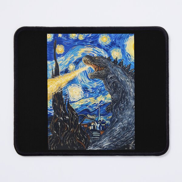 Item preview, Vincent Van Gojira Vincent Van Goghzilla Godzilla Destroying The Starry Night designed and sold by ShaniGalloway.