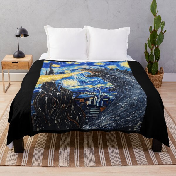 Item preview, Vincent Van Gojira Vincent Van Goghzilla Godzilla Destroying The Starry Night designed and sold by ShaniGalloway.