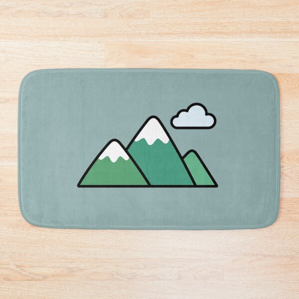 Item preview, Minimal Mountain Landscape Illustration with Green Peaks and Cloud designed and sold by Theproxmrt.