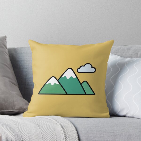Item preview, Minimal Mountain Landscape Illustration with Green Peaks and Cloud designed and sold by Theproxmrt.