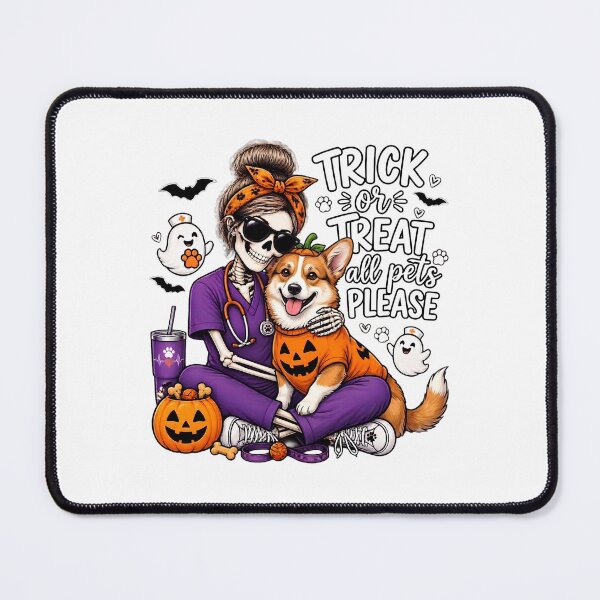Item preview, Trick Or Treat All Pets Please Corgi Skeleton Vet Tech Nurse Halloween designed and sold by Moad Fahim.