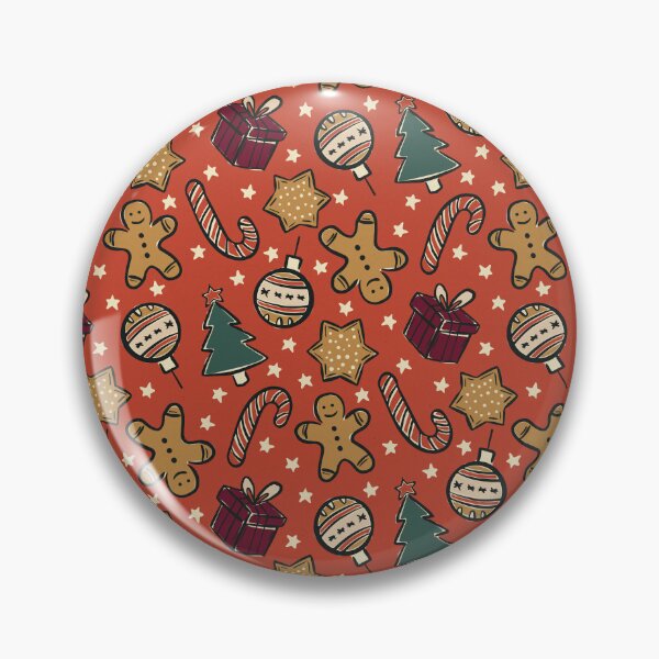Item preview, Vintage Christmas Ornaments Pattern in Crimson Red Festive Xmas designed and sold by Claudia S. Design.