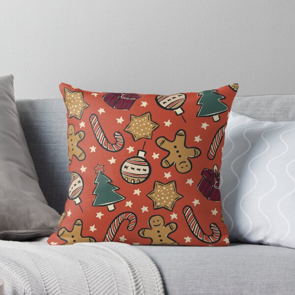 Item preview, Vintage Christmas Ornaments Pattern in Crimson Red Festive Xmas designed and sold by Claudia S. Design.