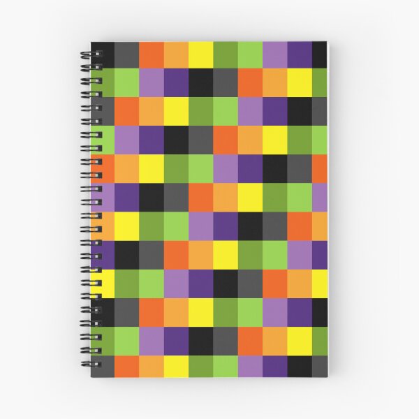 Item preview, Green Orange Yellow Purple and Black Squares, Halloween Pattern designed and sold by bestggraphico.