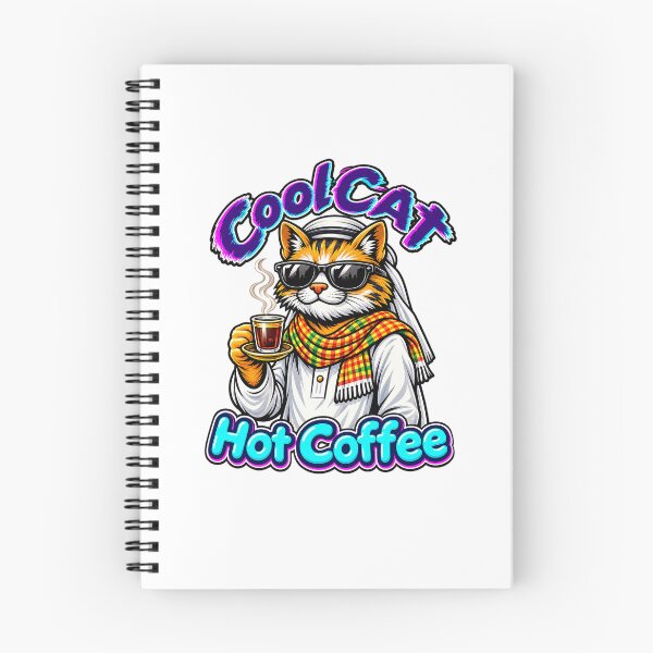 Item preview, Funny Cat Drinking Coffee – Cozy Winter Cat Graphic designed and sold by Nubian Style.