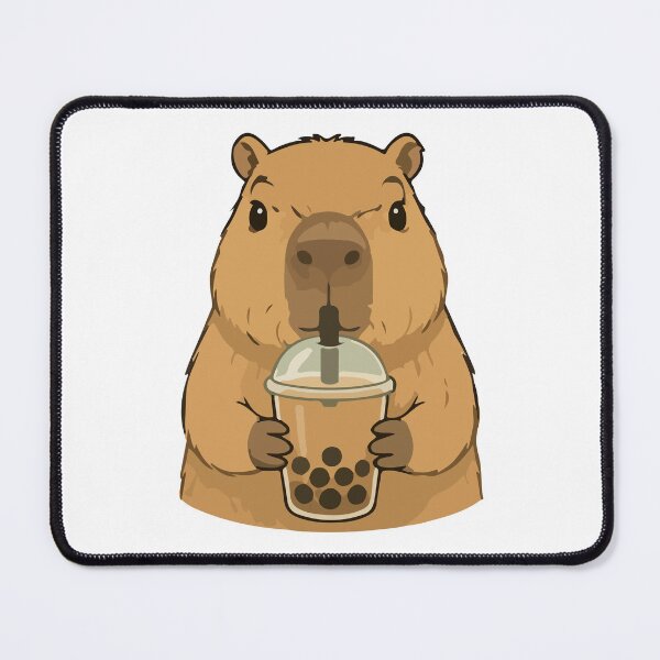 Item preview, Capybara Cartoon Drinking Bubble Tea Funny Animal designed and sold by stylishdzign.