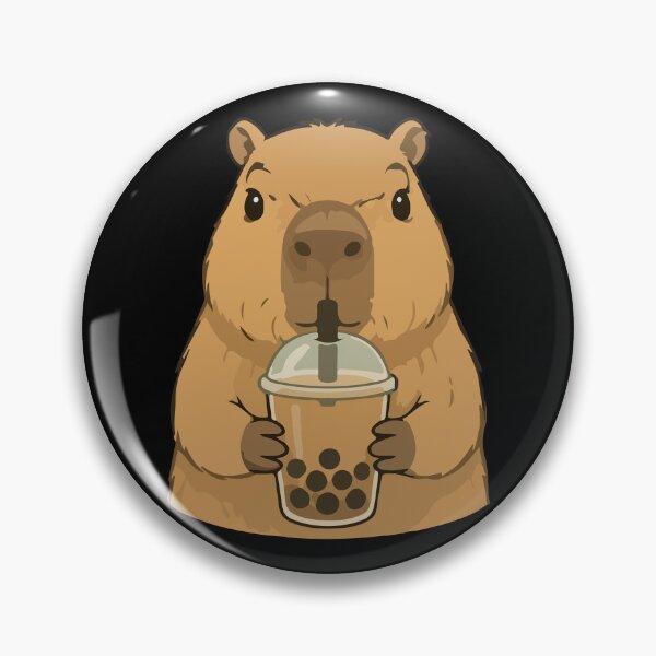 Item preview, Capybara Cartoon Drinking Bubble Tea Funny Animal  designed and sold by stylishdzign.