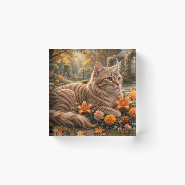 Item preview, Garden Unicorn Cat – Autumn Fantasy Feline designed and sold by TreatLLC.
