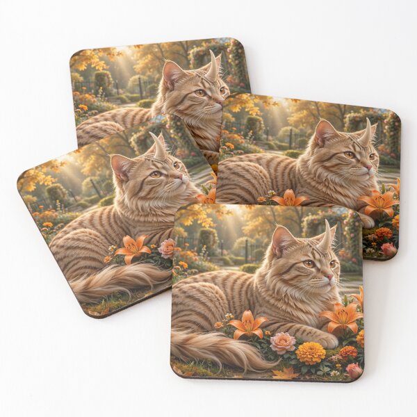 Item preview, Garden Unicorn Cat – Autumn Fantasy Feline designed and sold by TreatLLC.