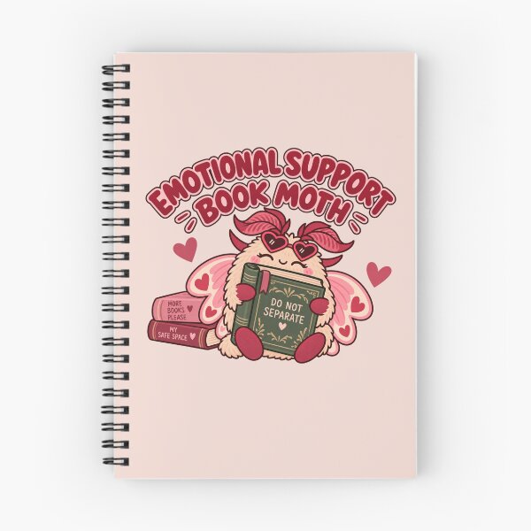 Item preview, Emotional Support Book Moth – Funny Book Lover Comfort Read designed and sold by SnugbugStudios.