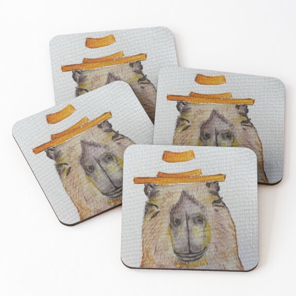 Item preview, Capybara with a traffic cone hat designed and sold by bekahfromearth.