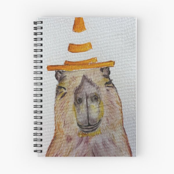 Item preview, Capybara with a traffic cone hat designed and sold by bekahfromearth.