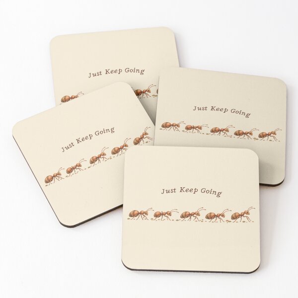 Item preview, Just Keep Going Marching Ants Watercolor designed and sold by mycute-stickers.