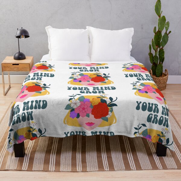 Item preview,  Grow Your Mind – Floral Blonde Woman Botanical Self Growth Aesthetic designed and sold by ralucasrf.