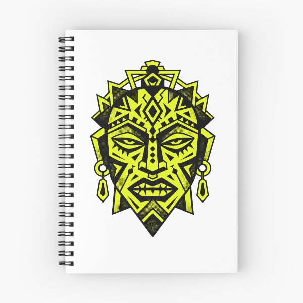 Item preview, Afro Futurist Geometric Tribal Mask – Neon Warrior Emblem designed and sold by Nubian Style.