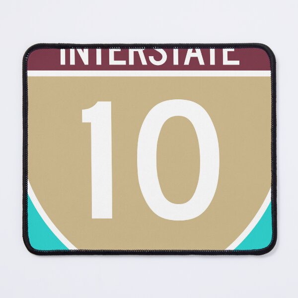 Item preview, I-10 Interstate Sign in Garnet and Gold designed and sold by Karate Octopus.