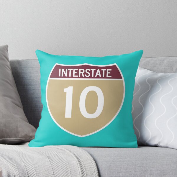 Item preview, I-10 Interstate Sign in Garnet and Gold designed and sold by Karate Octopus.
