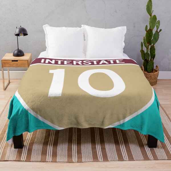 Item preview, I-10 Interstate Sign in Garnet and Gold designed and sold by Karate Octopus.