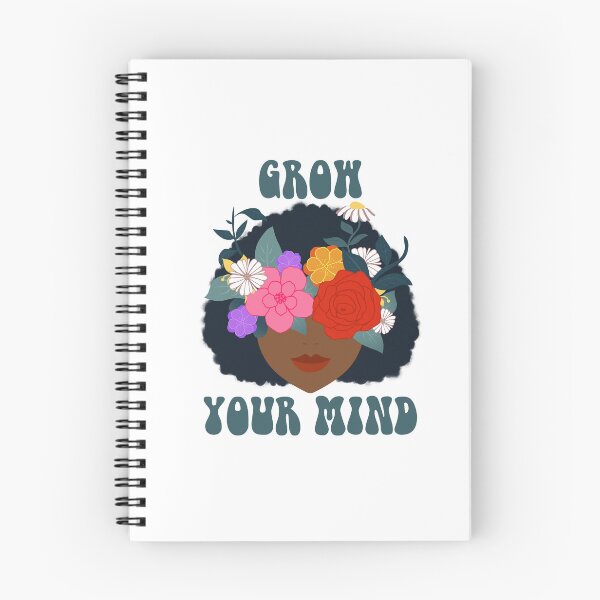 Item preview, Grow Your Mind – Floral Black Woman Botanical Self Growth Aesthetic designed and sold by ralucasrf.