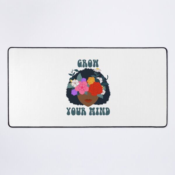 Item preview, Grow Your Mind – Floral Black Woman Botanical Self Growth Aesthetic designed and sold by ralucasrf.