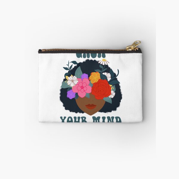 Item preview, Grow Your Mind – Floral Black Woman Botanical Self Growth Aesthetic designed and sold by ralucasrf.