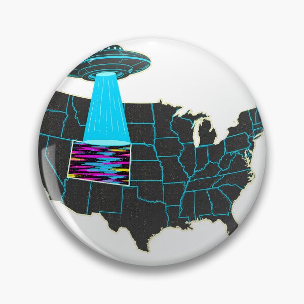 Item preview, Colorado UFO Synthwave Tractor Beam Sci-Fi Fan designed and sold by nortowelcomics.