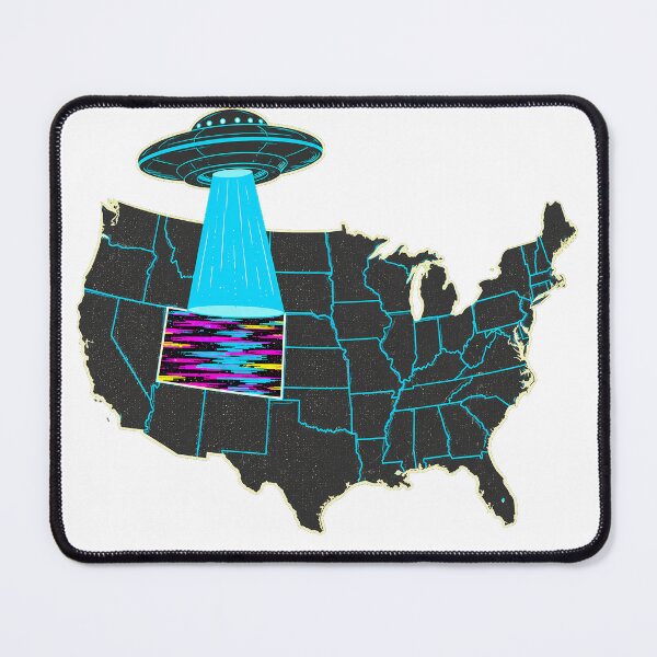 Item preview, Colorado UFO Synthwave Tractor Beam Sci-Fi Fan designed and sold by nortowelcomics.