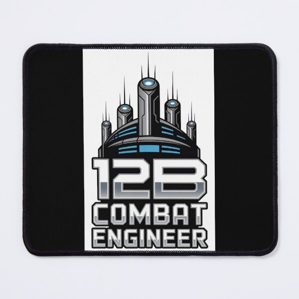 Item preview, 12B Combat Engineer — Futuristic Multi‑Tower Tech Emblem U.S. Army MOS Military Engineering Graphic designed and sold by GFamilyC.