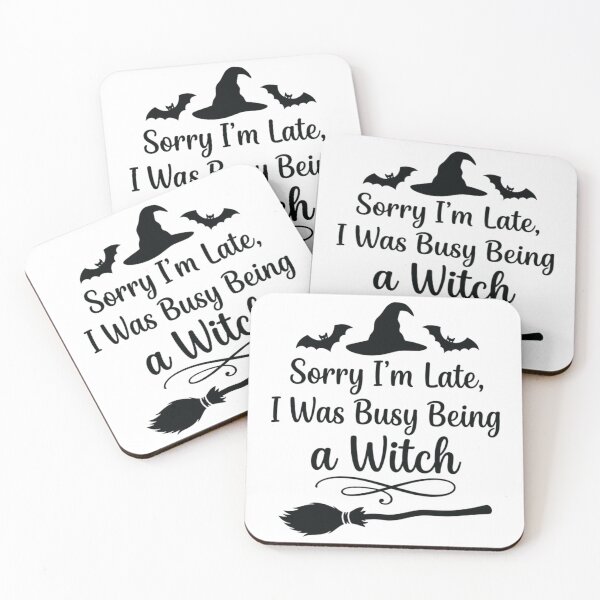 Item preview, Sorry I'm Late, I Was Busy Being a Witch, Funny Halloween designed and sold by CloudyPress.