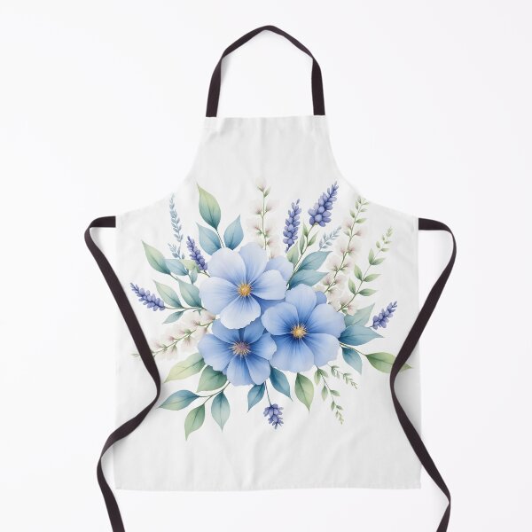 Item preview, Dusty Blue Floral Botanical Pattern – Soft Elegant Flower Design designed and sold by PeacefulD-signs.