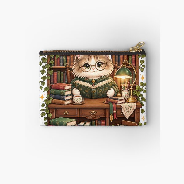 Item preview, Cozy Cat Librarian Vintage Library Bookworm Sticker designed and sold by JAY187VK.