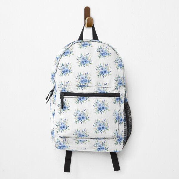 Item preview, Dusty Blue Floral Botanical Pattern – Soft Elegant Flower Design designed and sold by PeacefulD-signs.