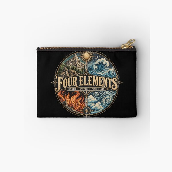 Item preview, Four Elements Vintage Adventure T-Shirt | Earth Water Fire Air Retro Nature Design designed and sold by Fanverse Merchandise.