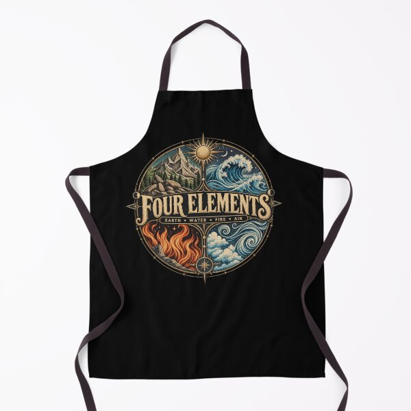 Item preview, Four Elements Vintage Adventure T-Shirt | Earth Water Fire Air Retro Nature Design designed and sold by Fanverse Merchandise.